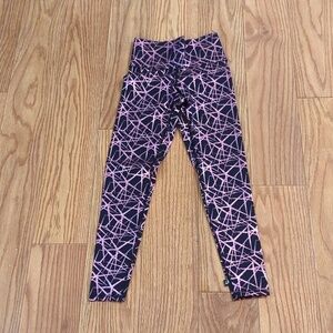 Foil print navy rose gold leggings size XS high waist padded Terez new with tags